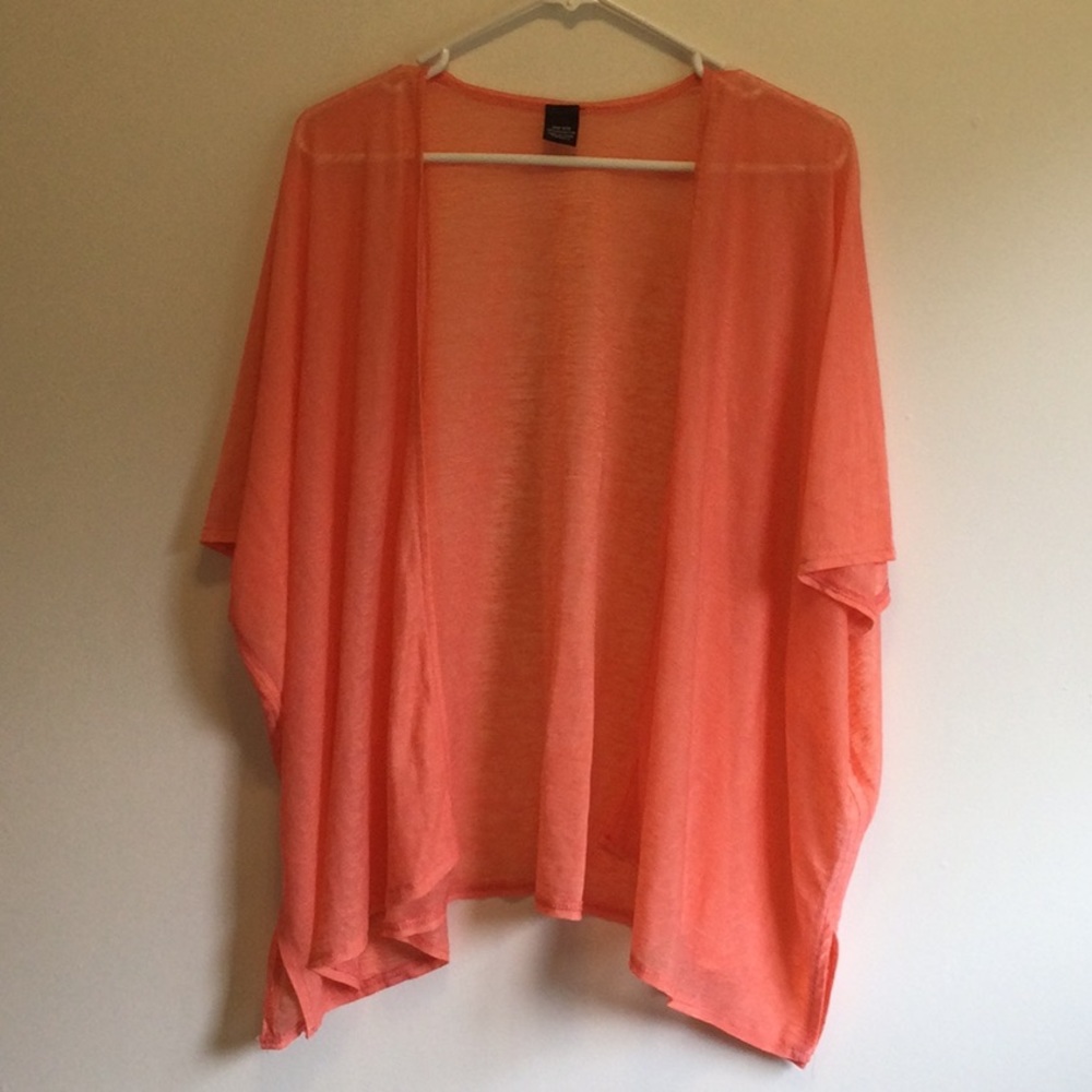 New Directions Slub Topper, coral, one size